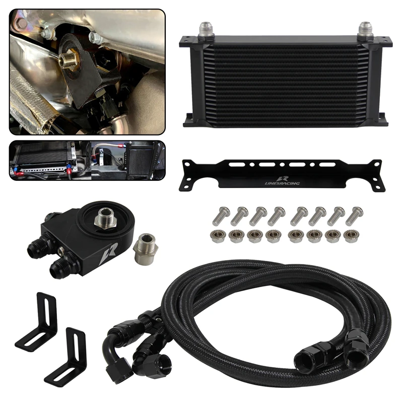 

Комплект масляного радиатора 19 рядов, Универсальный алюминиевый Комплект AN10 Вт/кронштейн, термостатический адаптер 85 ± 0,5 ° M20XP1.5 для большинства транспортных средств