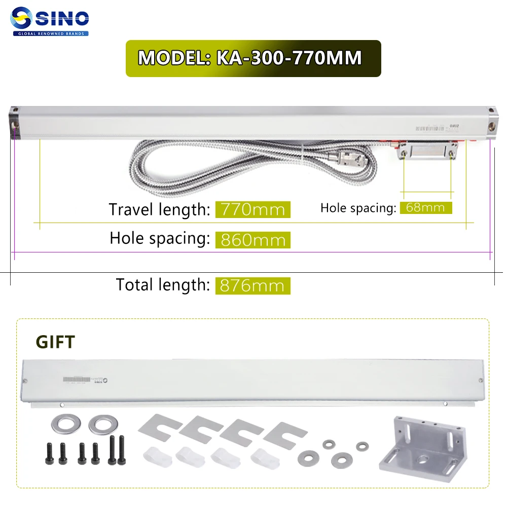 

Линейная стеклянная шкала SINO KA-300 5μm 5V