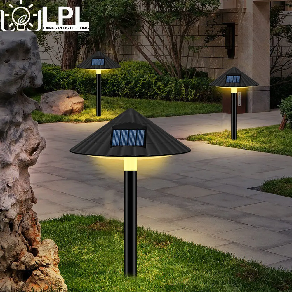 

Hot Solar Waterproof LED Solar Umbrella Mushroom Shape Lawn Lamps Spike Outdoor Landscape Garden Lights Street Yard Decor