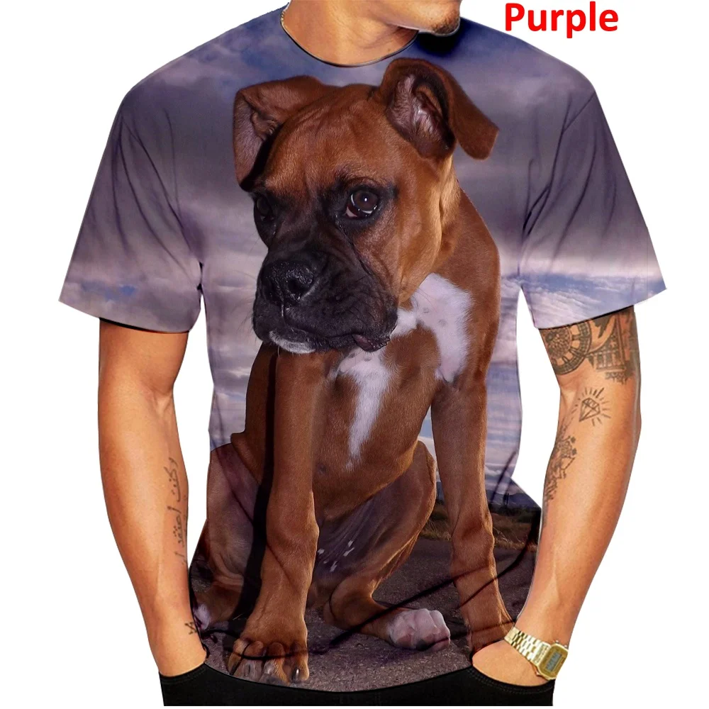 

2021 Newest Popular Fashion Cute Boxer Dog 3D Print T Shirt Men/Women Sweatshirt Casual Pet Dog Designs T Shirts XS-5XL