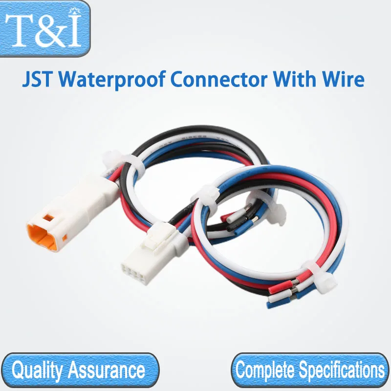 

1Set JST-2/3/4/6/8Pin Electronic Connection Aviation Automobile Waterproof Male Female Connectors With Wire Harness 15CM