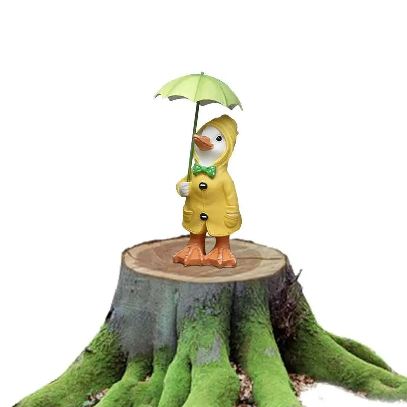 12 см дилли и Далли садовые утки с зонтиком орнамент из смолы экшн-фигурка Декор для комнаты украшение для дома и сада уличное украшение