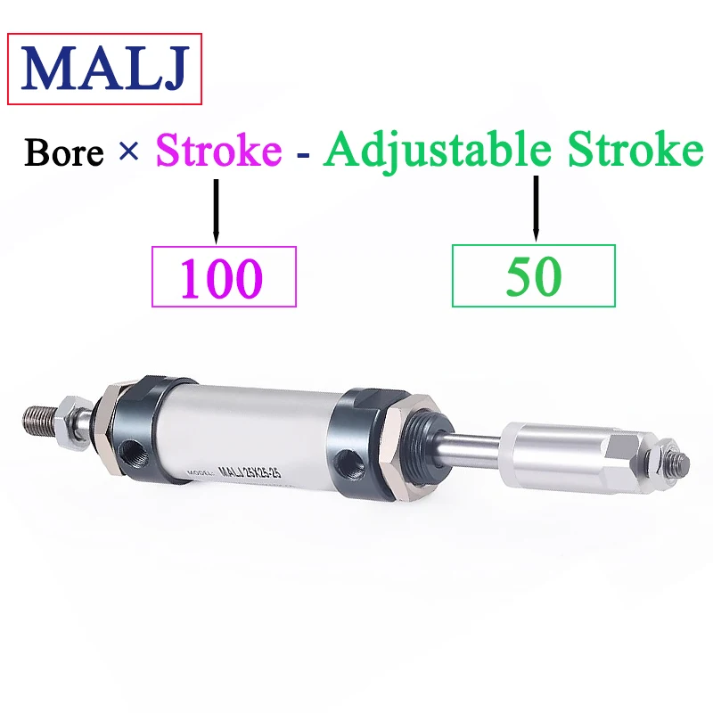 

Пневматический цилиндр MALJ нержавеющая сталь