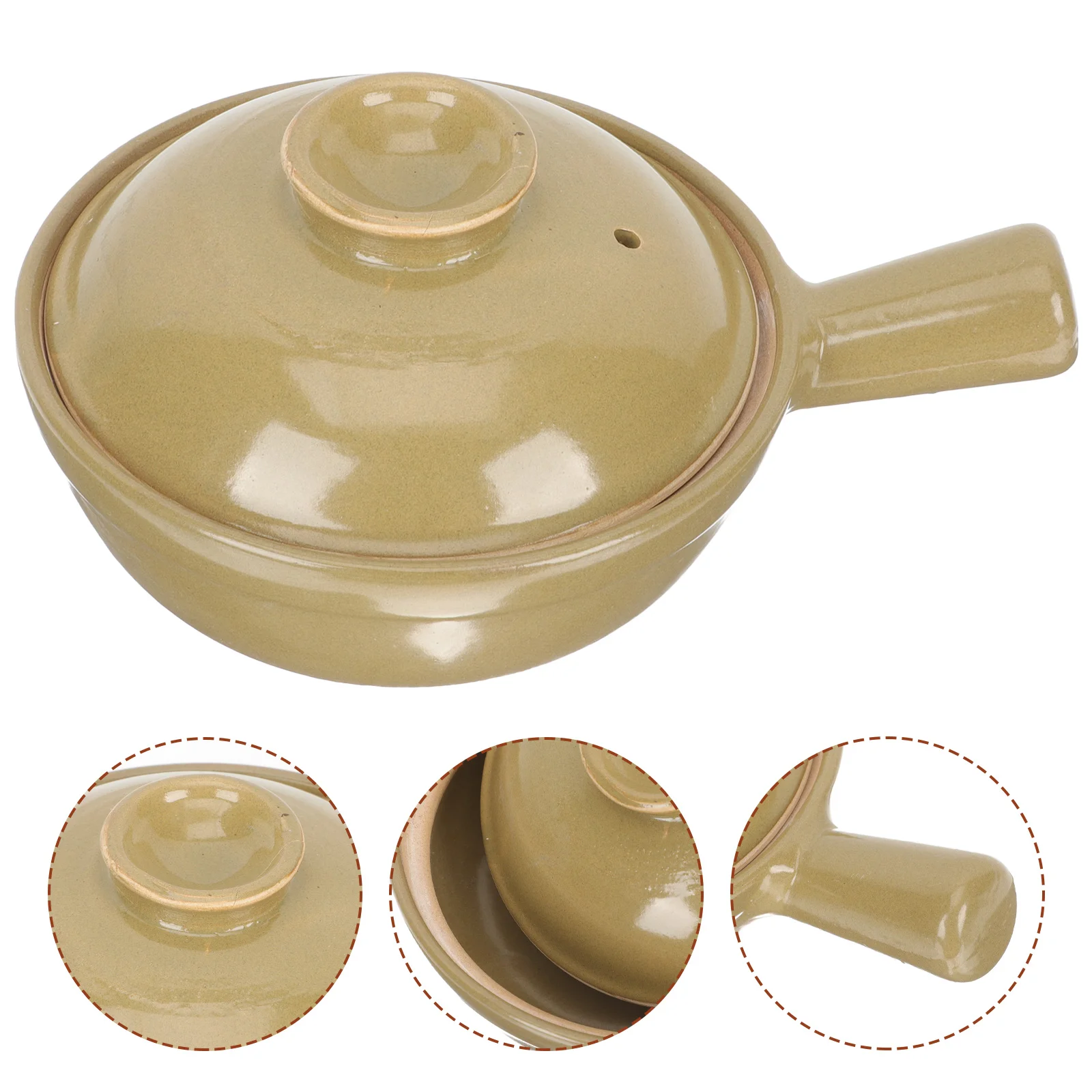 

Ceramic Medicine Pot Braising Pan Lid Chinese Clay Pot Clay Cooking Pots Terracotta Casserole Household Ceramic Pots Cooking