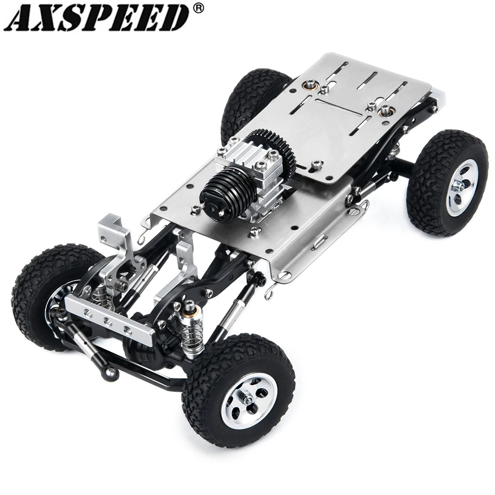 AXSPEED металлический каркас корпус шасси серводиски шины полный комплект для 1/24 FW RC