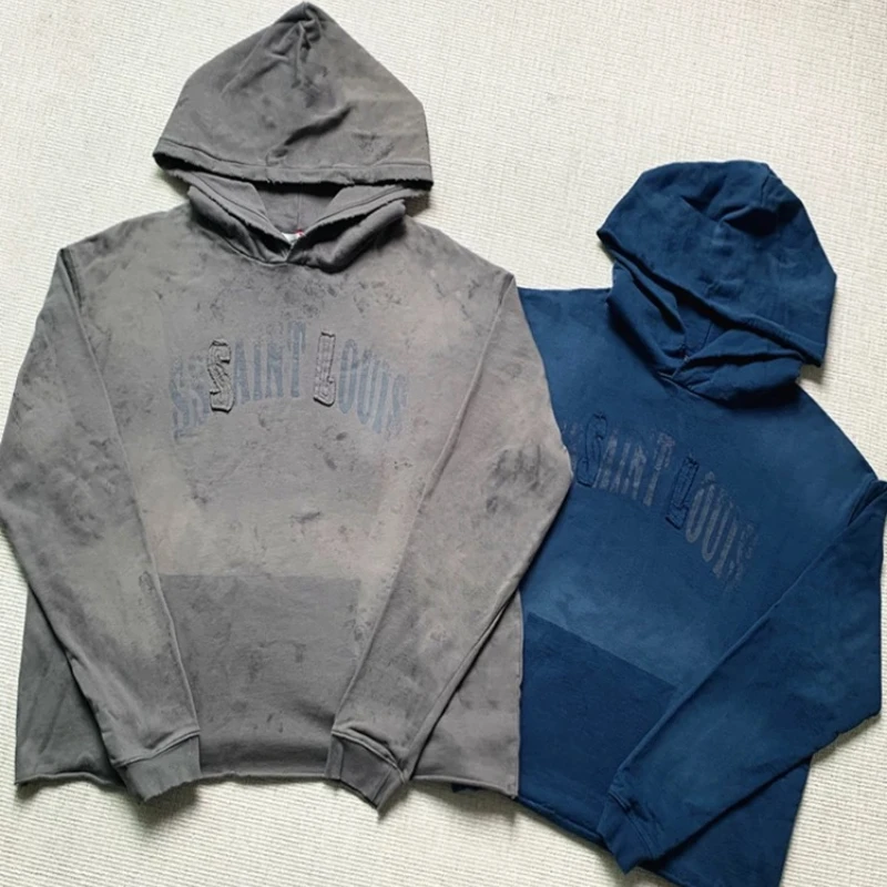 25ss толстовка с капюшоном Saint SSSAINT LOUIS для мужчин и женщин в стиле хип-хоп большой