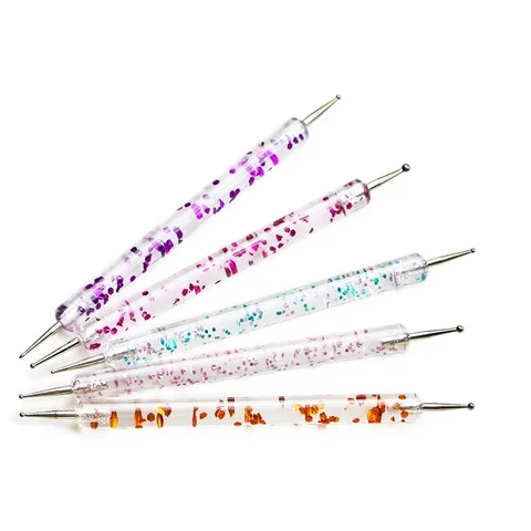 5 шт., разнообразные акриловые точечные ручки для дизайна ногтей