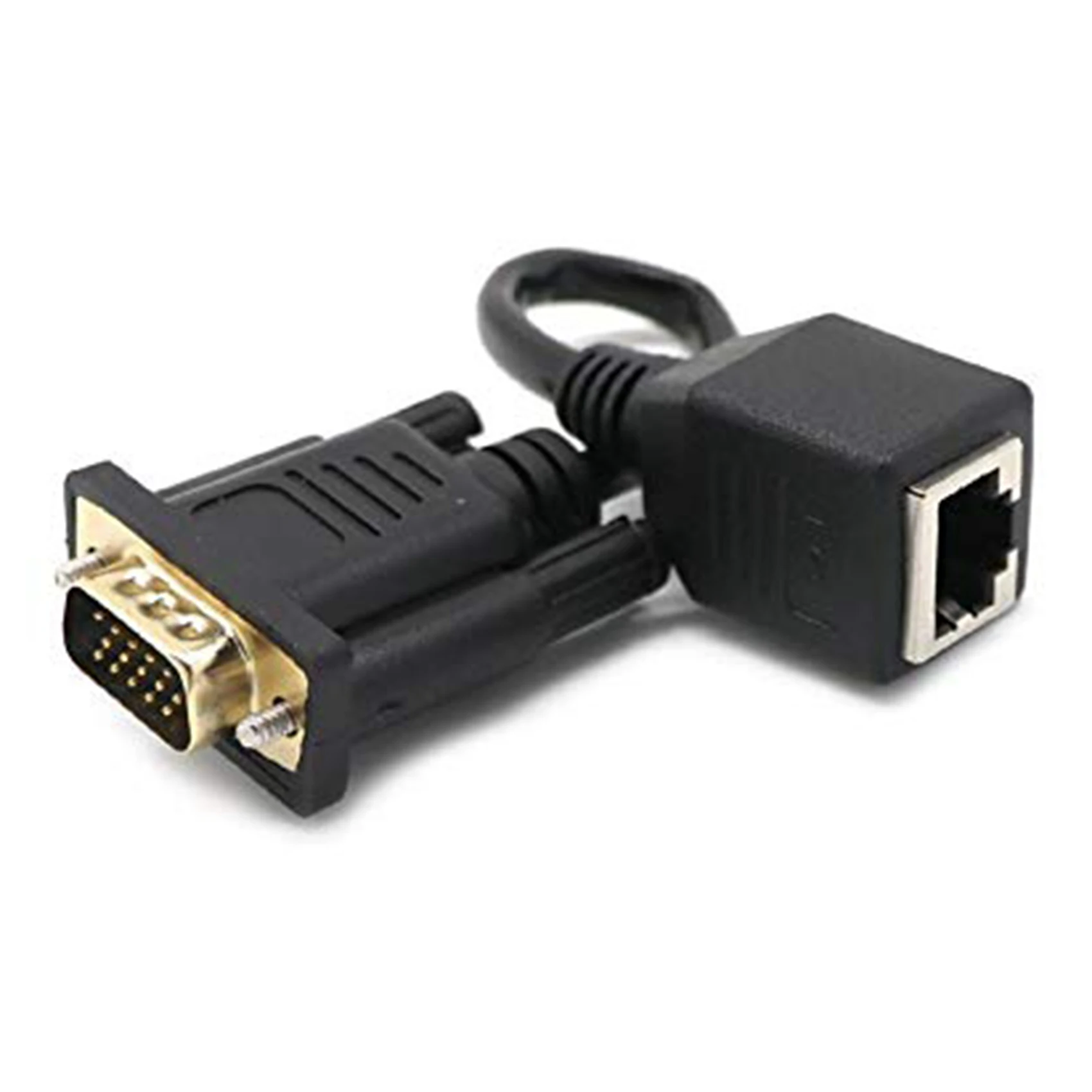 Адаптер VGA к RJ45 сетевой кабель сетевому кабелю Кабельный соединитель монитора