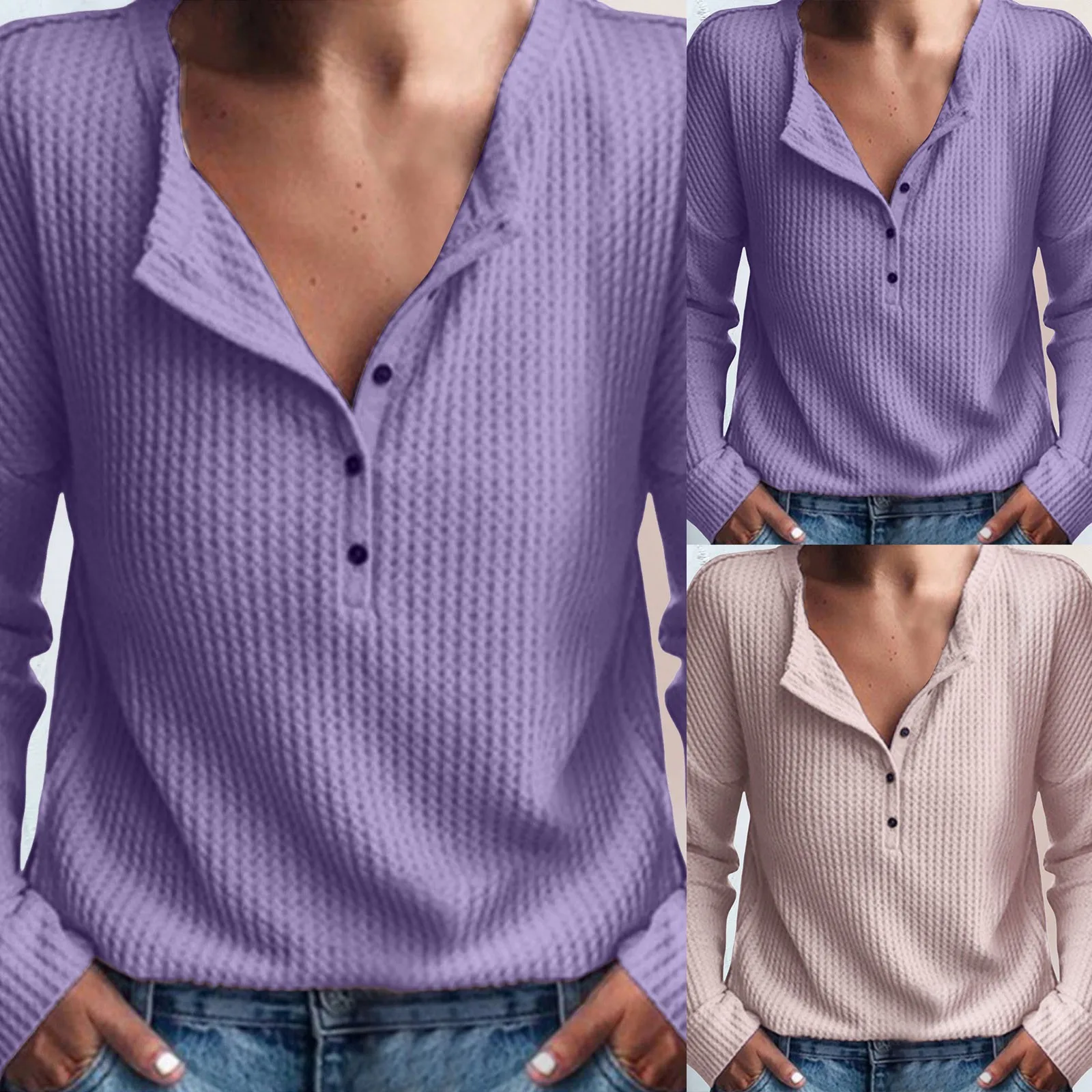 

Женская трикотажная туника с коротким рукавом, свободная рубашка с длинным рукавом, на пуговицах, с V-образным вырезом, облегающая Базовая футболка