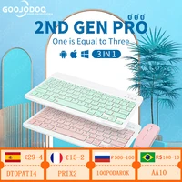 goojodoq bluetooth keyboard for tablet laptops phones teclado ipad mini wireless keyboard and mouse set for android ios windows