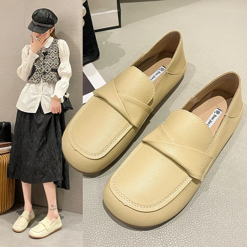 Nurse Shoes Women's Moccasins Soft Female Footwear Casual Sneaker Round Toe Nursing Dress New Summer Comfortable Basic Lace-Up R