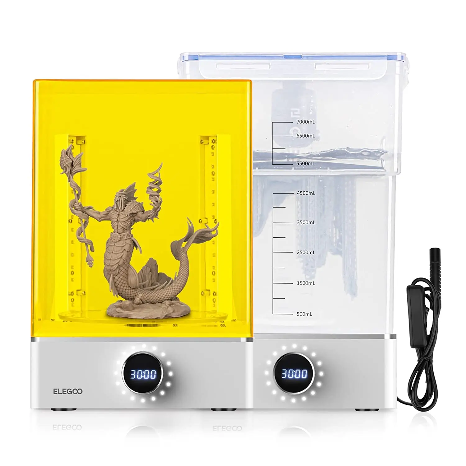 Набор ELEGOO Mercury XS для стирки и высушивания с отдельной стиральной станцией для больших 3D принтов из смолы, совместим с Mars 3 Pro Набор ELEGOO Mercury XS для стирки и высушивания с отдельной стиральной станцией для больших 3D принтов из смолы, совместим с Mars 3 Pro