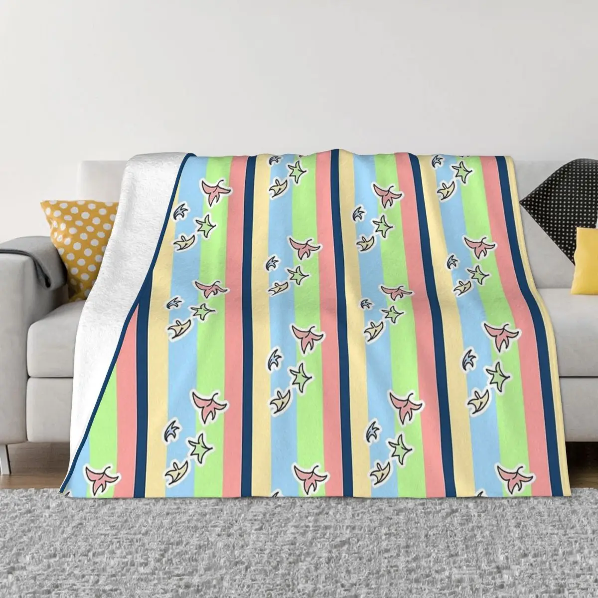 

Мягкое Фланелевое покрывало с изображением листьев и сердец