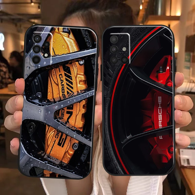 

Luxury Sports Cars Tire Wheels Phone Case For Samsung Galaxy A31 A32 A41 A42 A50 A51 A52 A71 A72 M30 M31 M51 M52 5G Funda Cover