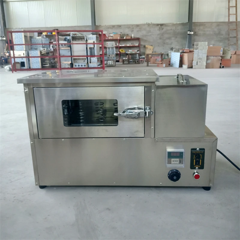 

New Three Piece Commercial Fully Automatic Stainless Steel Pizza Cone And Rotary Oven Machine With Display Case