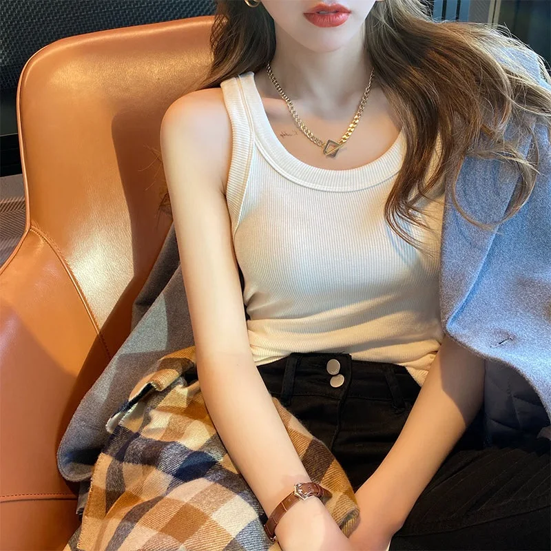 Warm Small Cami Women Outer Wear Winter Terry Integrated Fleece-lined Beau Back Suit Inner wear Base Dralon Top