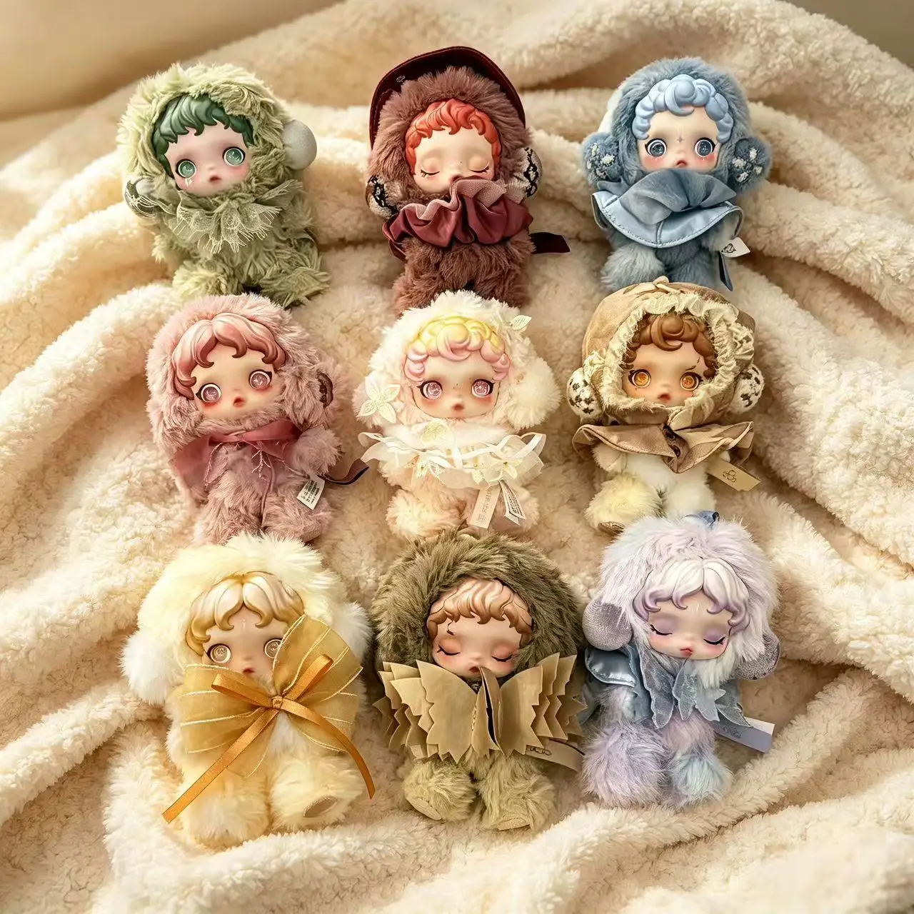 Фото Коллекционная плюшевая кукла-брелок Sleepless Theater Style в стиле Blind Box, с мягким виниловым лицом, милая, подарок №1