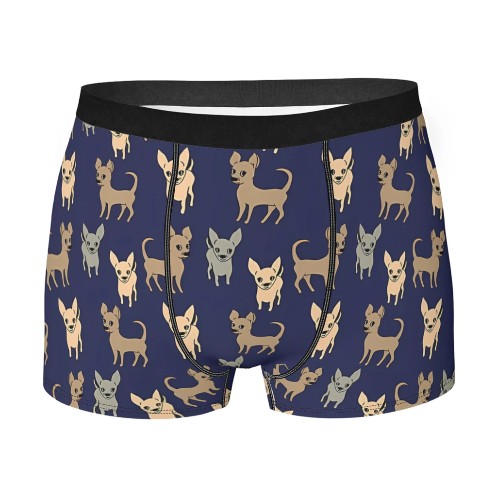 

Чихуахуа чихуахуа, темно-синие трусы с животными, хлопковые трусы, мужское нижнее белье, удобные шорты, боксеры, трусы