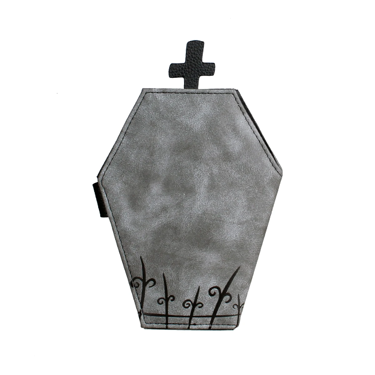 Женский кошелек в форме полумесяца с крокодиловым узором коричневый/кофейный