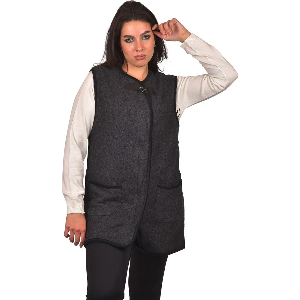 

Женский жилет Dorlie большого размера с карманами Антрацит ульт3825