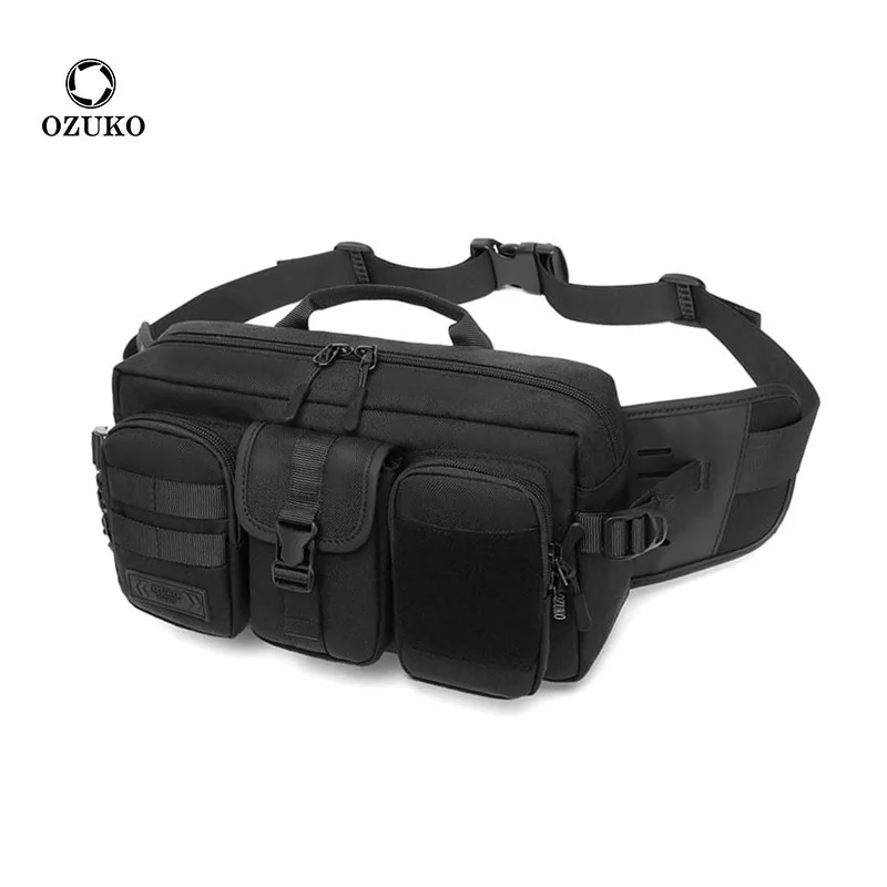 

Ozuko Men Messenger Bag Outdoor Tactical Waist Bags for Men Multi-functional Sports Men's Chest Bag
