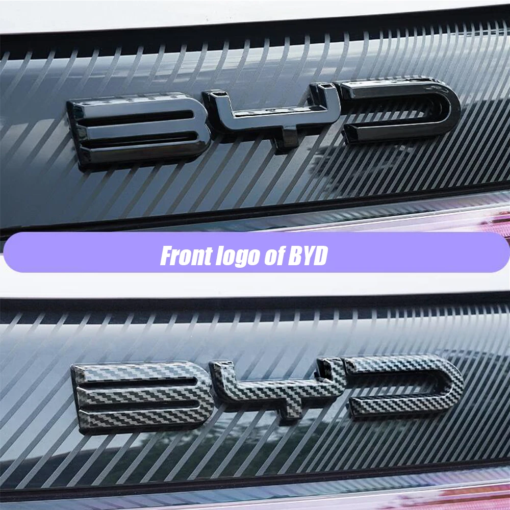 

For BYD EA1 Atto 2 1 Dolphin EV Seals Accessories 2021-2023 Carbon Sticker Frame Car Front Machine Cover Logo Decor Anti Scratch