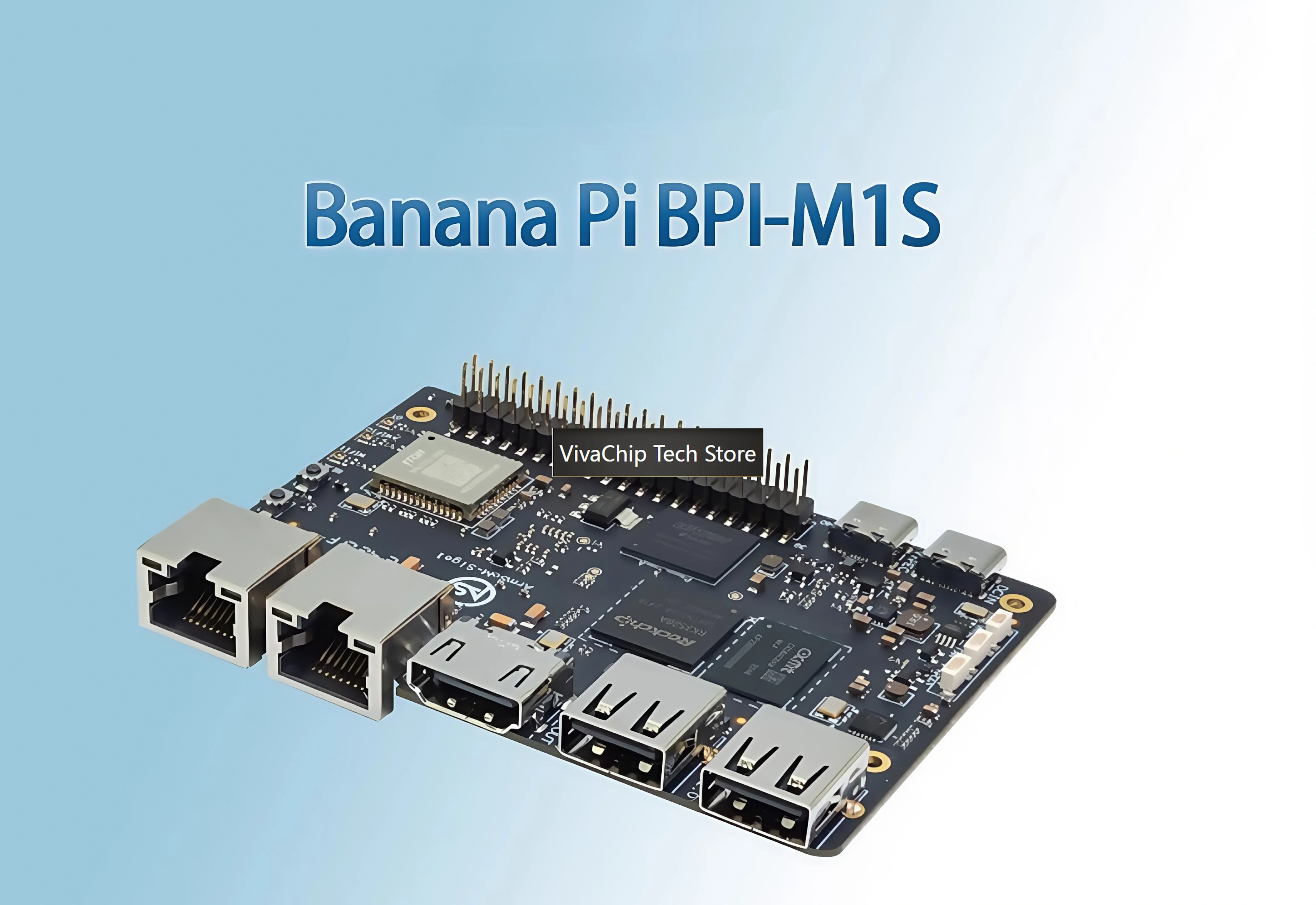 Плата для разработки VivaChip TechBanana Pi BPI-M1S (BananaPi BPI-M1S) на базе RK3528 с поддержкой 4K, WiFi6, Lede, официальная поддержка (art.: 3920da41e8960) - 3920da41e8960