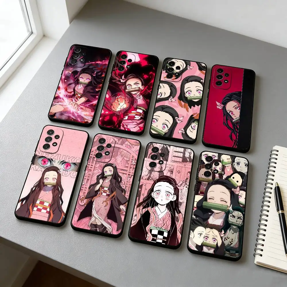 Фото Чехол для телефона D-Demon S-Slayer N-Nezuko для Samsung S25, S24, S21, S22, S23, S30, Ultra, S20, Plus, Fe, мягкий силиконовый черный чехол №1