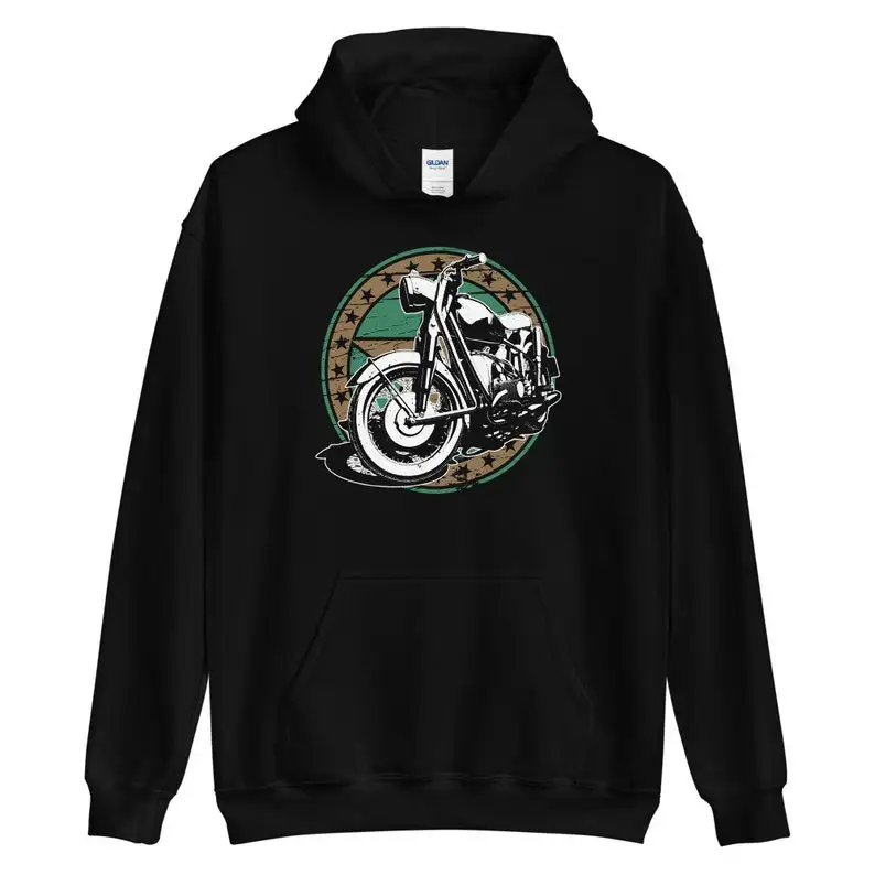 

Biker Motorcycle Hoodie Motocross Riding Dirt Bike Unisex Black Hoodie