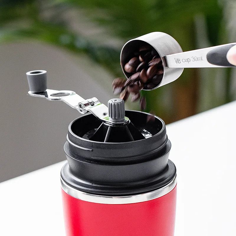 

Coffee Grinder Manual Kitchen Gadgets Adjustable Coffee Maker Household Hand-cranked Coffee Bean Machine Stainless Steel Grinder