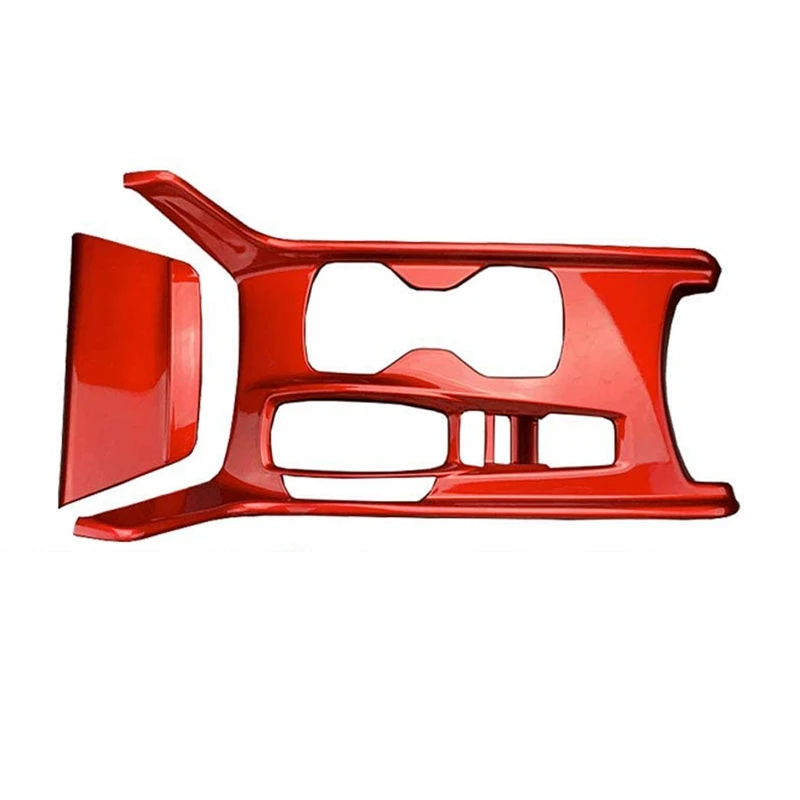 

2PCS ABS Car Interior Console Gear Shift Panel Cover Trim for Honda Accord 10Th 2018 2019 2020 2021 Accessories -RED