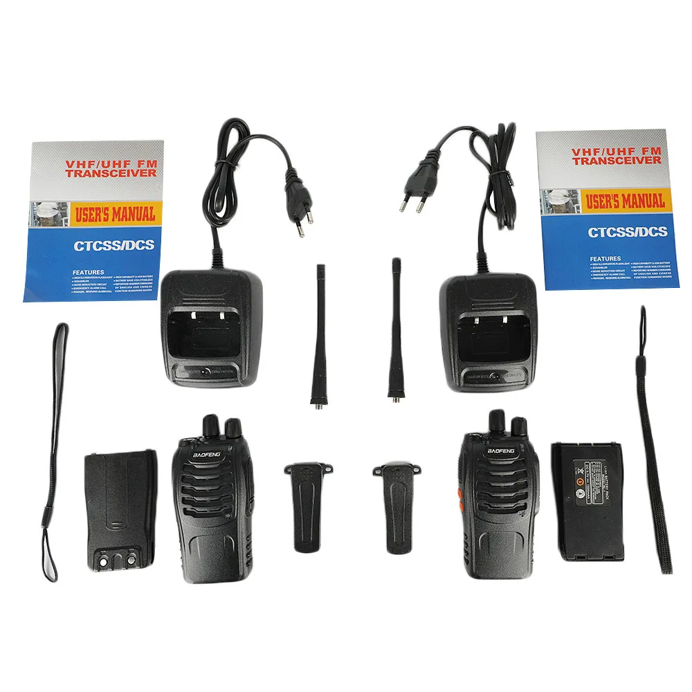 2Pcs/Set Baofeng BF-888S Walkie Talkie Portable Rdio Station BF888s 5W BF 888S Amateur Two Way Receiver Transmitter Transceiver