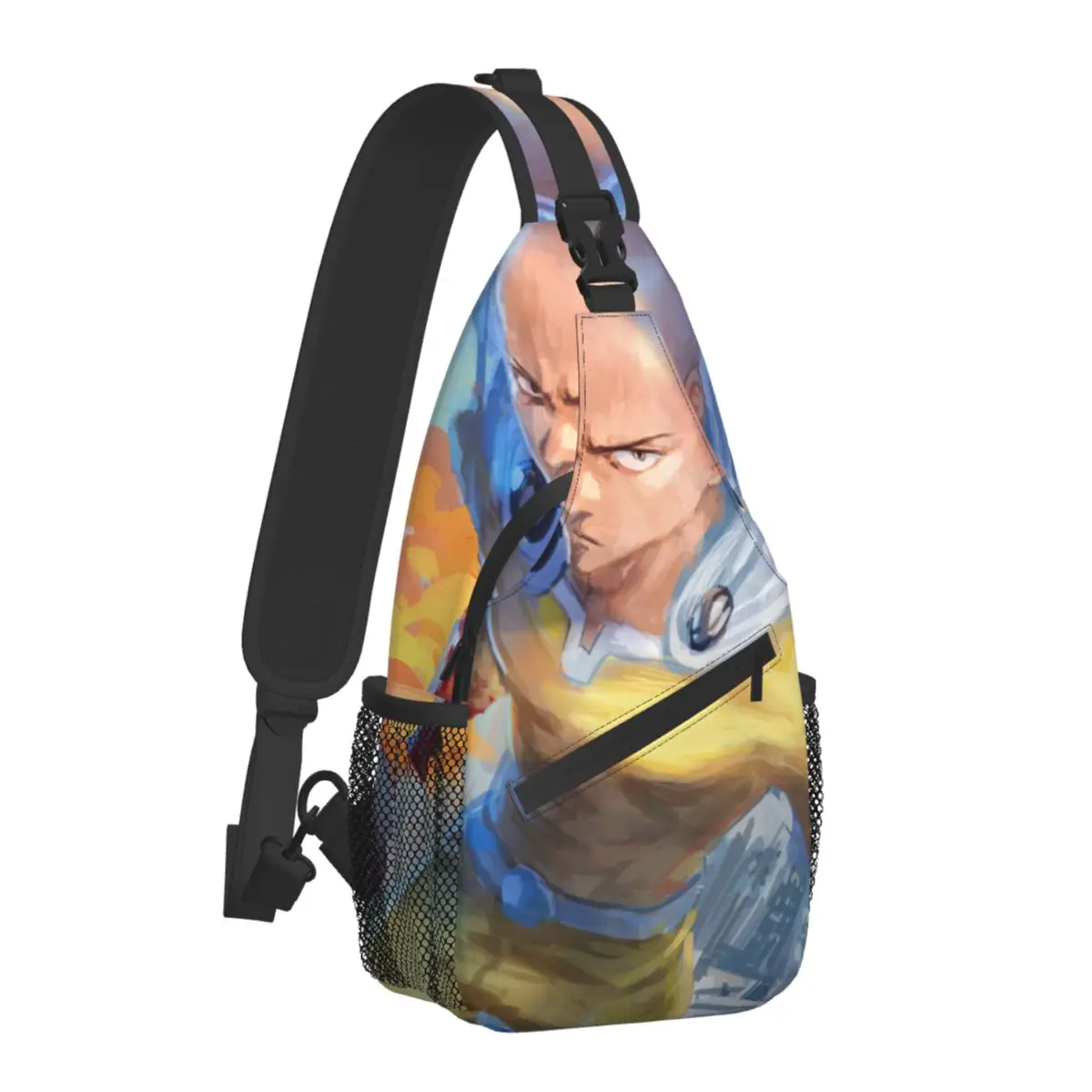 

Saitama и Fubuki нагрудные сумки унисекс с одним ударом сумка через плечо эстетический графический дизайн маленькая сумка школьные уличные сумки ...