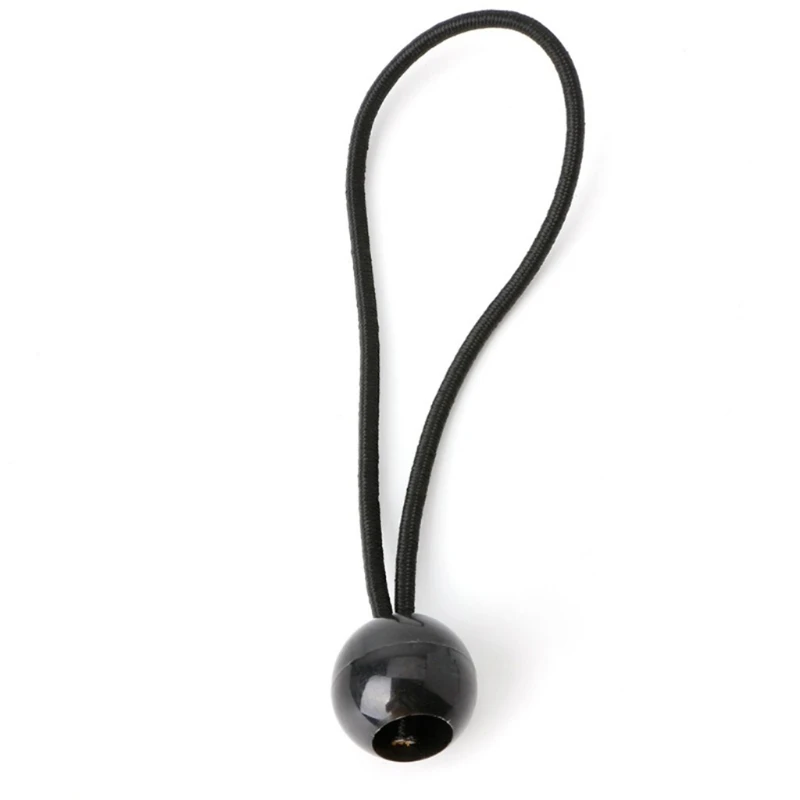 

10 Pcs Black Ball Bungee Pack Shock Elastic Tie Loop Cord Fixing Securing Trailer Ropes Buckle Backpack Accessories Outdoor Tool