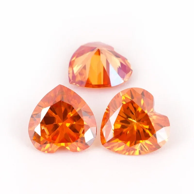 

Лабораторный Алмазный тестер VVS1 с оранжевым сердцем Moissaite для вырощенных ювелирных изделий, Пройденный Алмазный тестер с сертификатом GRA