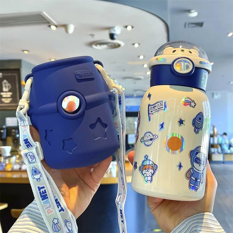 

Кружка-термос из нержавеющей стали с соломинкой, 500 мл