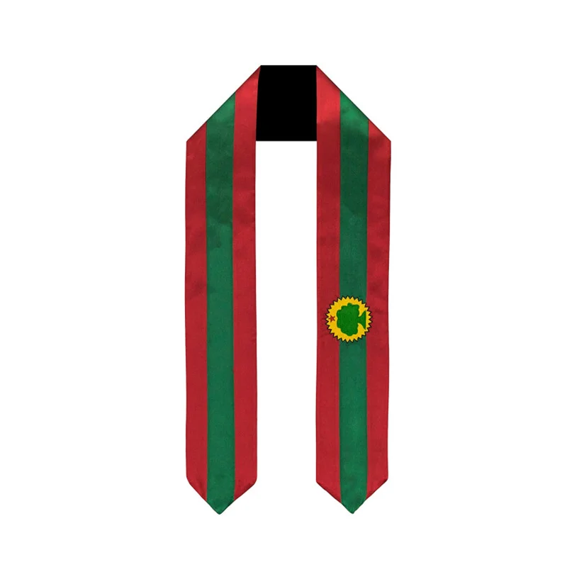 

Oromo Flag Graduation Sash International Study Abroad Student Adult Unisex Graduation Stole