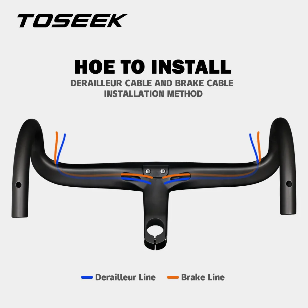 Новинка TOSEEK TR5500 углеродный дорожный Интегрированный руль 28 6 мм с велосипедным