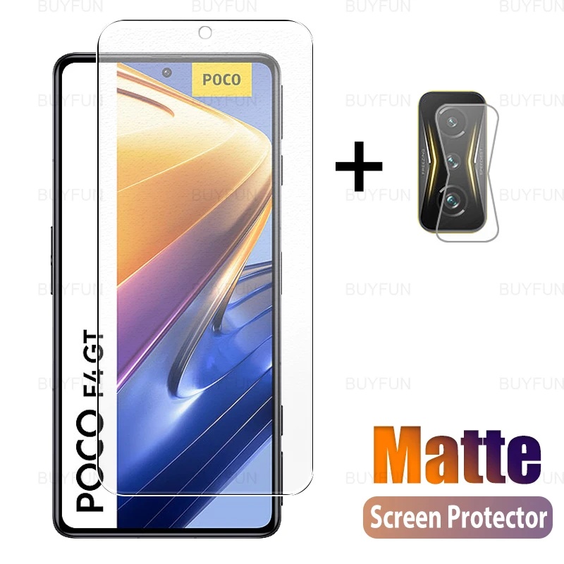 

2in1 Matte Tempered Glass For Xiaomi Poco F4 GT 6.67'' Camera Lens Screen Protector Film For Poco F 4GT F4GT Poxo Little F4 GT