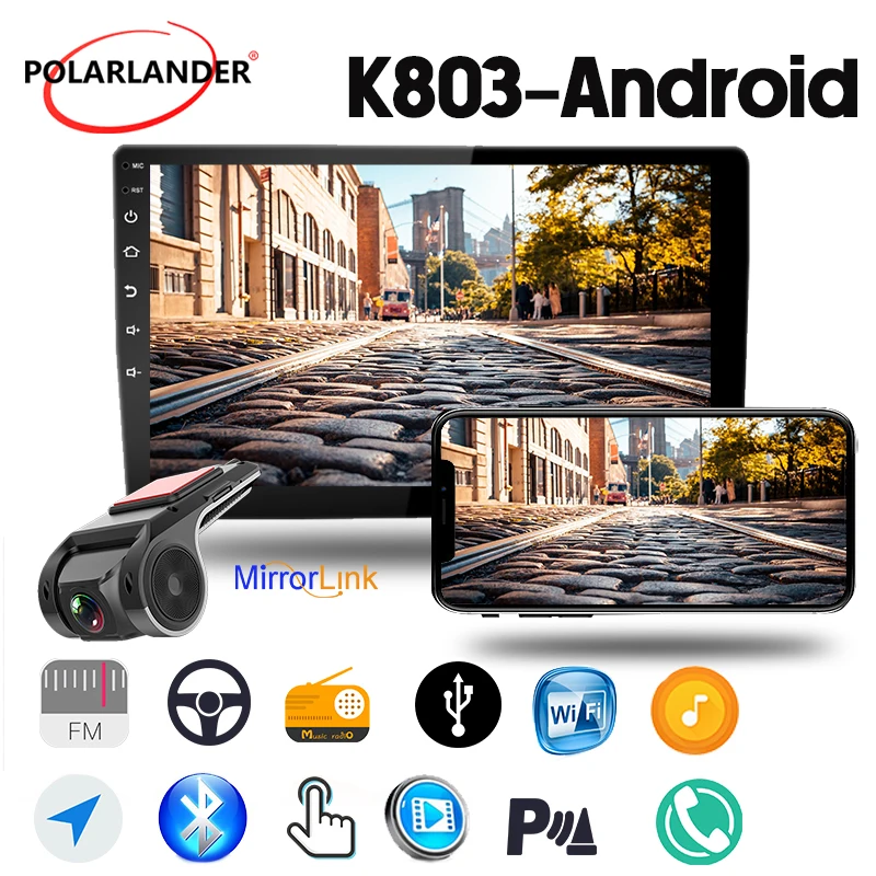 

Мультимедийный mp5-плеер, универсальная стерео-система на Android, с 10 "экраном, GPS, Wi-Fi, Bluetooth, для Kia, Hyundai, Toyota, Renault, типоразмер 2DIN