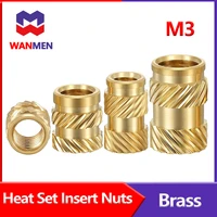 brass hot melt inset nutsthread brass knurled inserts nut heat set insert nuts female pressed fit into holes for 3d printing