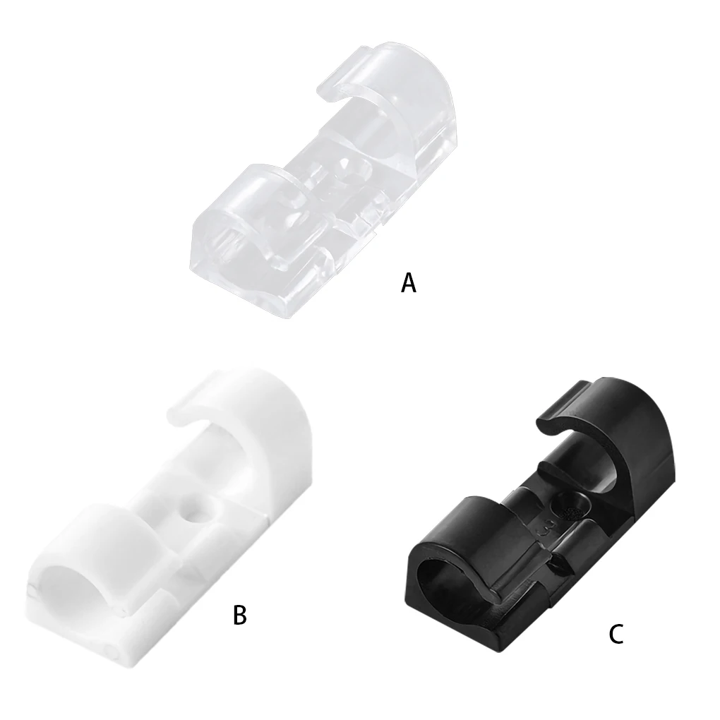 

Cable Organizer Clips Self-sticking Wire Organizers Plastic Household Cable Wire Winders Transparent 4pcs