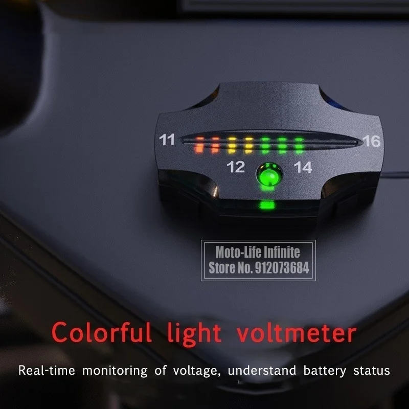 Трехцветный индикатор светильник вая панель 12 В светодиодный вольтметр