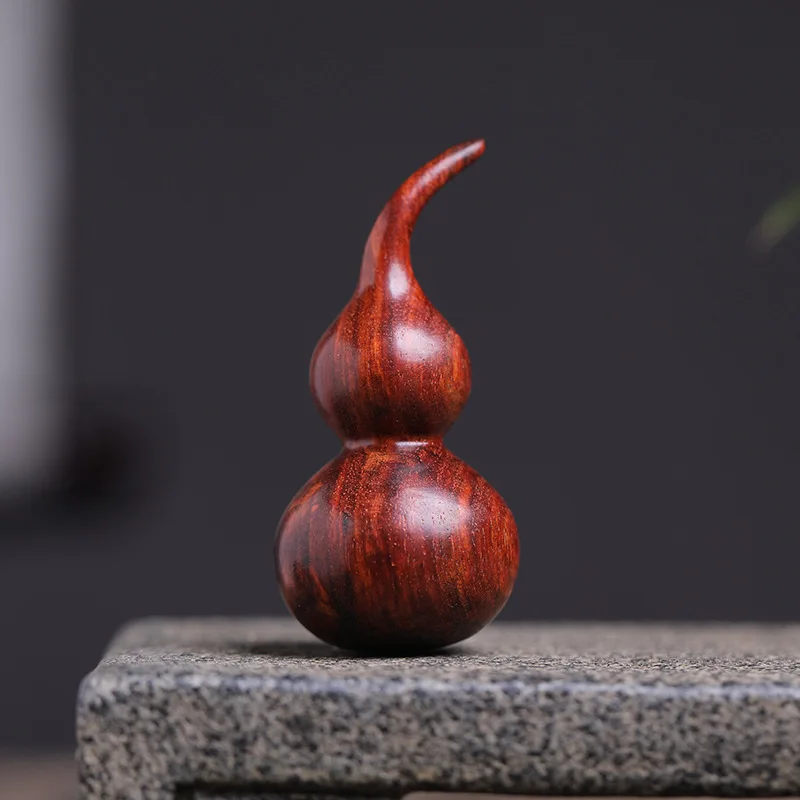 

Wooden gourd handle wholesale hand-twisted crafts ebony blood sandalwood gourd factory outlet