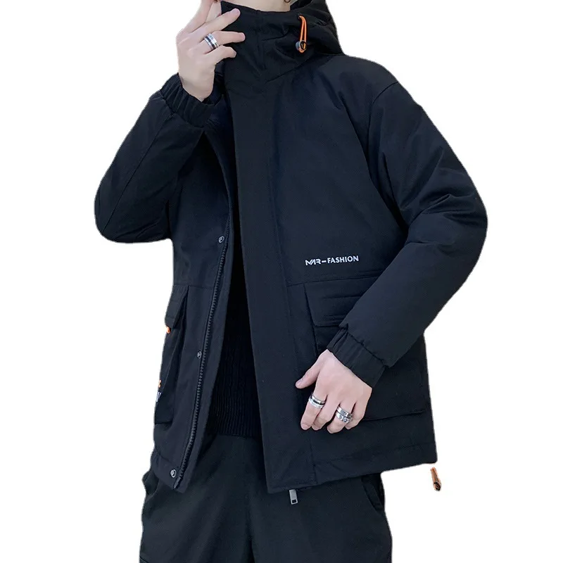 Новая зимняя мужская одежда с хлопковой подкладкой Мужская трендовая Толстая