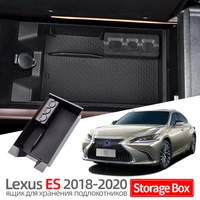 car center console btorage box for lexus es 2018 2020 armrest tray auto interior tidying dust proof accessories 1pcs black