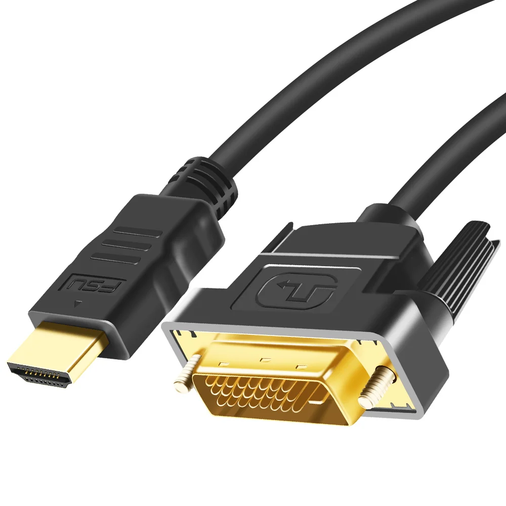HDMI-compatible DVI Cable 24+1 pin Adapter Cable Male to Female 3D 1080P DVI to HD cable for LCD HDTV DVD High speed 1m 2m 3m 5m