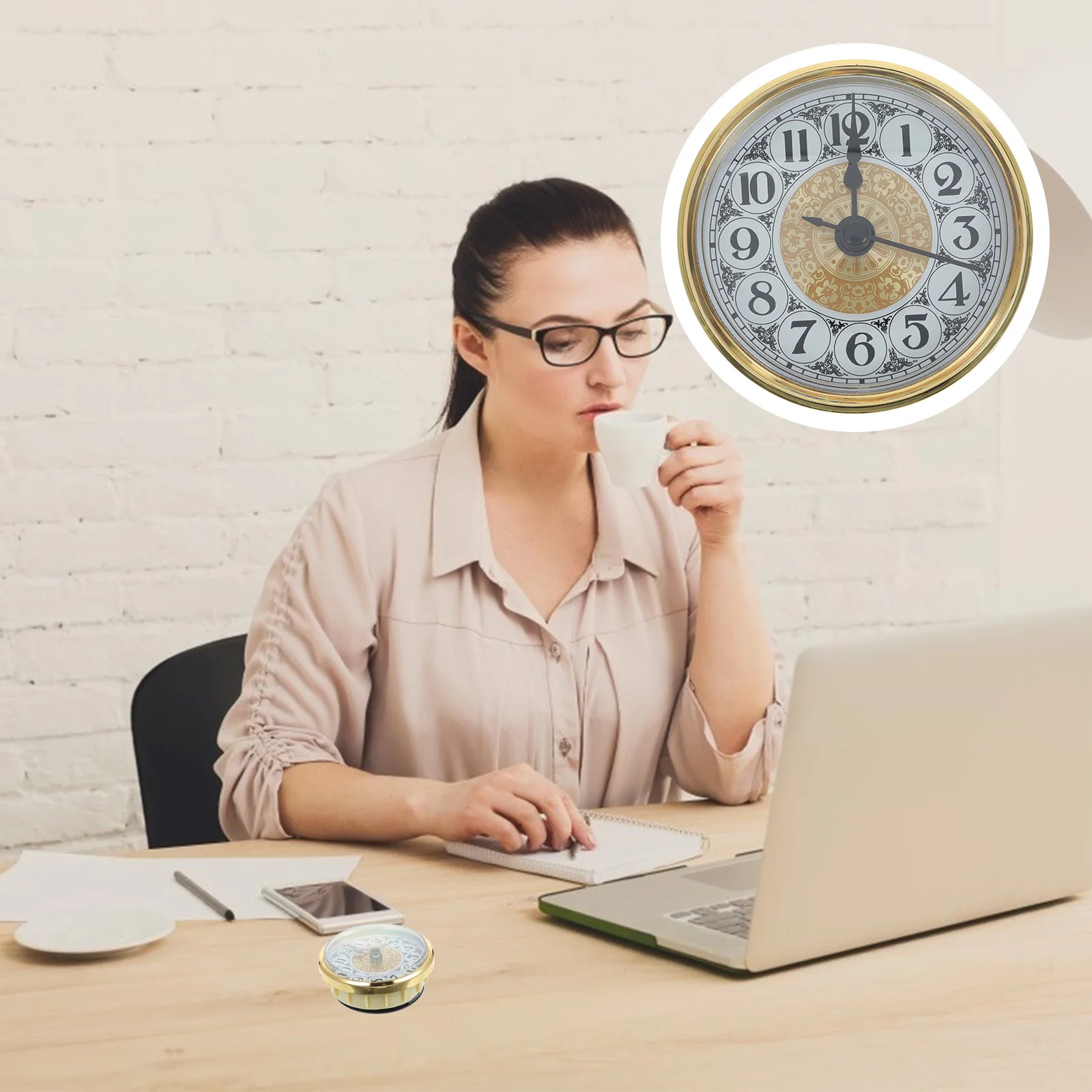 

Replacement Clock Insert Miniature Clock Face Clock Kit Mini Clock Insert 70 mm