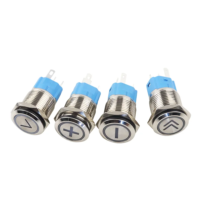 Светодиодный металлический кнопочный переключатель 16 мм 3 в 6 12 В 24 220 - купить по