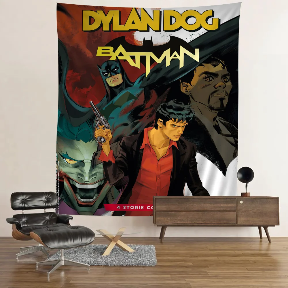 D-Dylan D-Dog Printed Large Wall Tapestry Hanging Tarot Hippie Rugs Dorm Home Decor